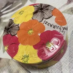 スチームクリーム缶 空き缶　花柄
