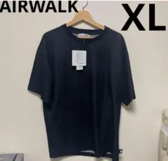 AIRWALK ブラック ストレッチ 冷感 デニム風 メンズ 半袖Tシャツ