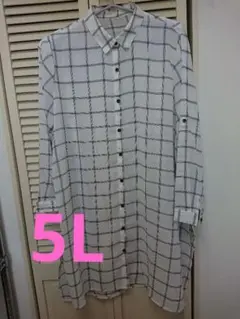 大きいサイズ5L ロングブラウス