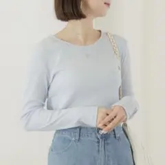 flower リボンエンブロイダリーL/S