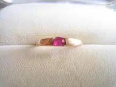 ☆輝き!上質 きらきら天然ルビー k10ピンクゴールド指輪★#10.5号