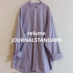 メンズ relume JOURNALSTANDARD ノーカラー長袖シャツL
