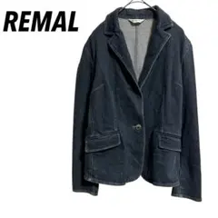 【REMAL】デニムジャケット　テーラードジャケット　長袖　ストレッチ