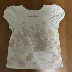 mezzo piano ウサギ柄 Tシャツ 120