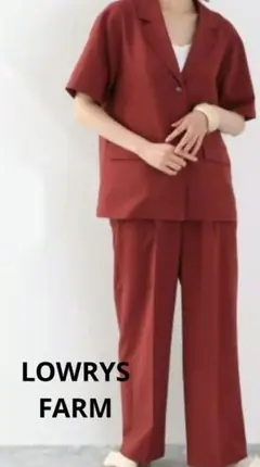 お値下げ中❗LOWRYS FARM リネンライクセットアップ ジャケット&パンツ