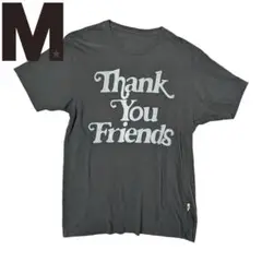 M THANK YOU FRIENDS グレー スター 半袖Tシャツ エム
