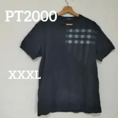 PT2000 ブラック Vネック Tシャツ 【XXXL】