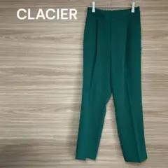 CLACIER 【M】ダークグリーン タック入り　パンツ　カジュアル　オフィス