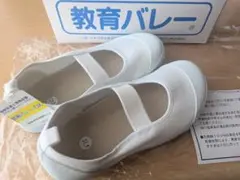教育バレーDX ホワイト 上履き21.5cm