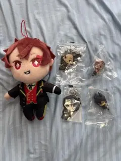 ツイステ エース ぬいぐるみ ストラップ キーホルダー5個セット