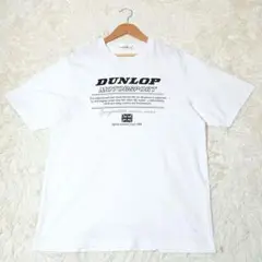 DUNLOP ダンロップモータースポーツ【L】Tシャツ 白 男女兼用 ☆美品☆