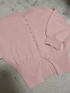 Mystrada　バックパール５分袖ニット　ピンク　¥