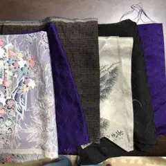紫色黒地模様など渋め6枚