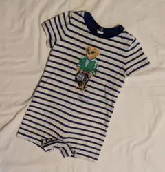 【本日限りお値下げ】Ralph Lauren ストライプロンパース80
