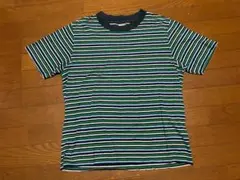 R.NewBold　アール・ニューボールド　半袖ボーダーTシャツ　緑系　Lサイズ