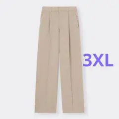 GU カットソースラックス 32 ベージュ 3XL