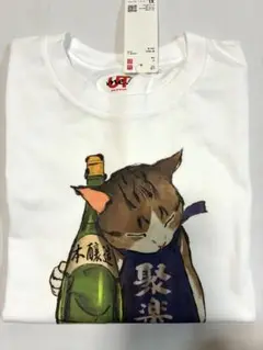 ユニクロ京都限定　佐々木酒造コラボＴシャツ　猫柄　UT XLサイズ