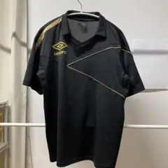 umbro 黒 ゲームシャツ ゴールドライン