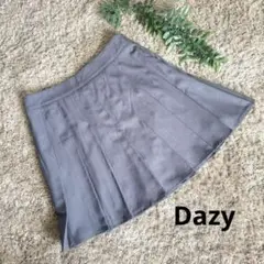 Dazy プリーツスカート スカパン 裏地付き グレーサイズXL