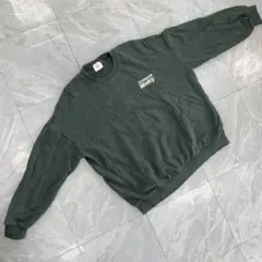 Mel スウェット グリーン ロゴプリント クルーネック 裏起毛