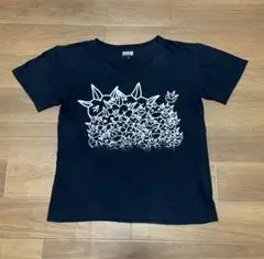 PPFM パンクマ ブラック Tシャツ 音楽中毒　首広　短丈