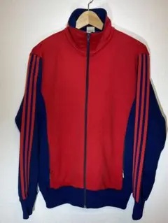 超希少 極美品】70sアディダスUSA製襟付きトラックジャケットクリーム 超希少 極美品】70sアディダスUSA製襟付きトラックジャケットクリーム
