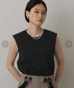 apart by lowrys 冷感接触ノースリーブカットソー　Tシャツ　黒