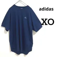 【adidas 】ネイビー Tシャツ ショートスリーブ　速乾性あり通気性バツグン