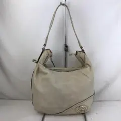 GUCCI グッチ レザー トートバッグ ショルダーバッグ ホワイト レディース
