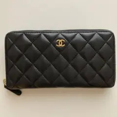 CHANEL シャネル キャビアスキン マトラッセ ラウンドファスナー 長財布