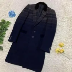 美品　rapture チェスターコート　紺　ウール　グラデーション　2 M
