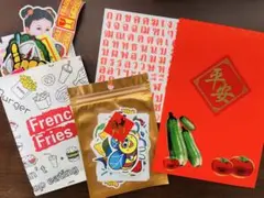 15)紙ものおすそ分けセット　海外シール