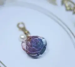 ハンドメイド　ローズチャーム