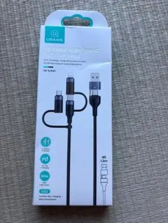 充電ケーブル 急速充電 1.2m 高速データ転送 変換アダプタ 多機能充電コード