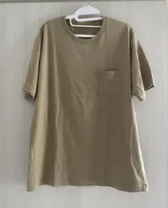 ノースフェイス ベージュ Tシャツ 左胸ポケット付き