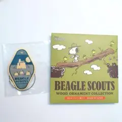 新品　PEANUTS BEAGLE SCOUTS WOOD ORNAMENT