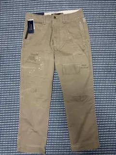 POLO ラルフローレン ベージュ チノパン ペイント加工