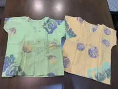 美品　高級やきつや　うおがしシャツ　綿素材！100cm 2点セット