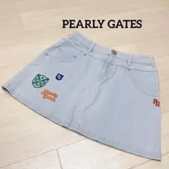 パーリーゲイツ ゴルフウェア スカート デニム ポケットあり サックス