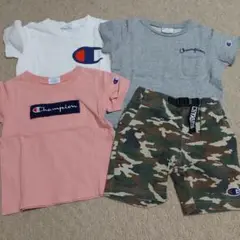 Champion Tシャツ 3枚と迷彩ショーツ