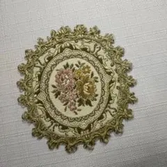 【新品・未使用】 花瓶敷き 飾り 豪華総金糸織 花柄