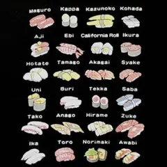 むかしむかし　寿司　夏　Tシャツ　ブラック　和食　可愛い　美味しい　グルメ　料理