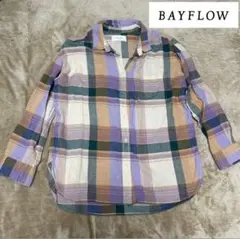 【美品】BAYFLOW チェック柄シャツ　長袖　ベイフロー　Mサイズ　羽織り
