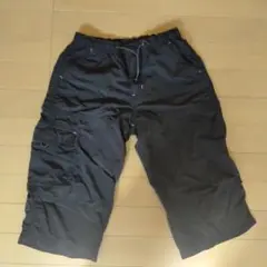 ユニクロ　黒 ハーフパンツ サイドポケット付き
