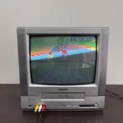 aiwa VX-T14AGIOブラウン管テレビ VHS起動確認済み！ AIWA aiwa 14インチ テレビデオ ブラウン管テレビ VHSビデオ