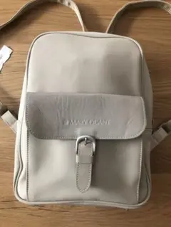 MARY QUANT 牛革使用　ナイロンナチュラルベージュバックパック