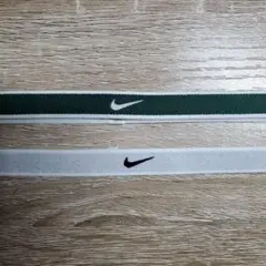 NIKE ナイキ ヘアバンド ヘッドバンド 2本 チップスウッシュ　ヘアゴム緑白