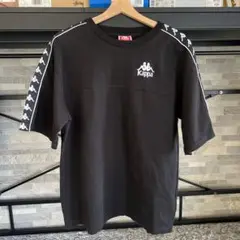 Kappa ブラック Tシャツ ロゴ刺繍 Lサイズ