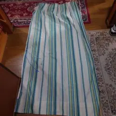 【専用】青と緑のストライプ　カーテン