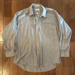 90s〜 Pierre Cardin 薄手長袖シャツ グレー ストライプ メンズ